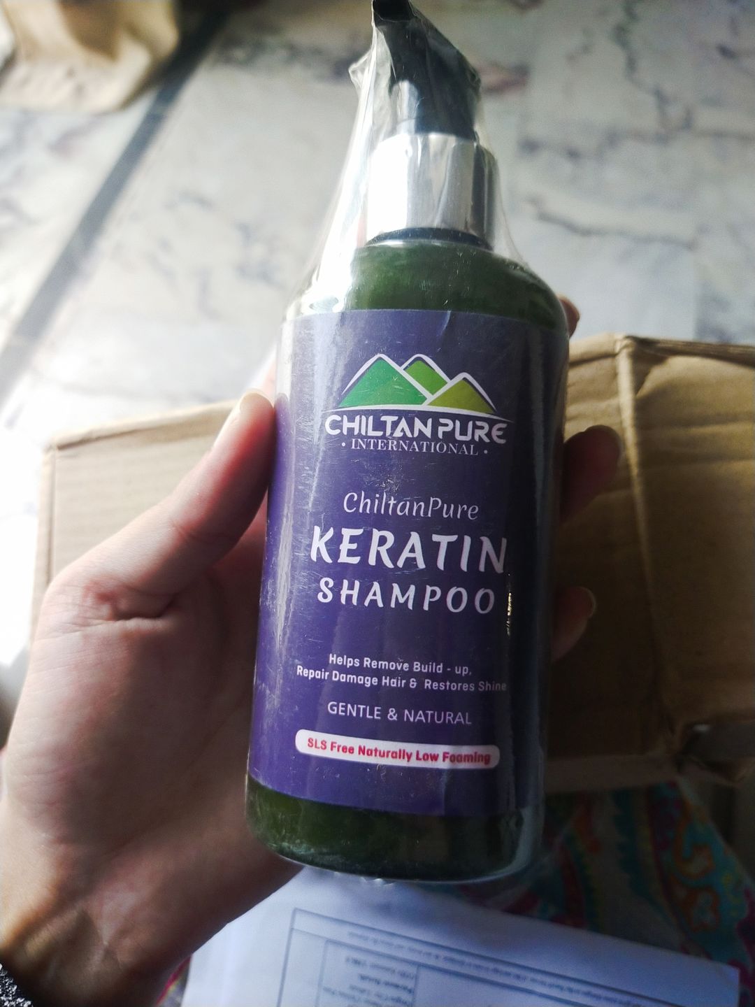 Customer photo review of Keratin Shampoo – Promote Hair Growth, Restores Hair Protein, Makes Hair Shiny & Straight