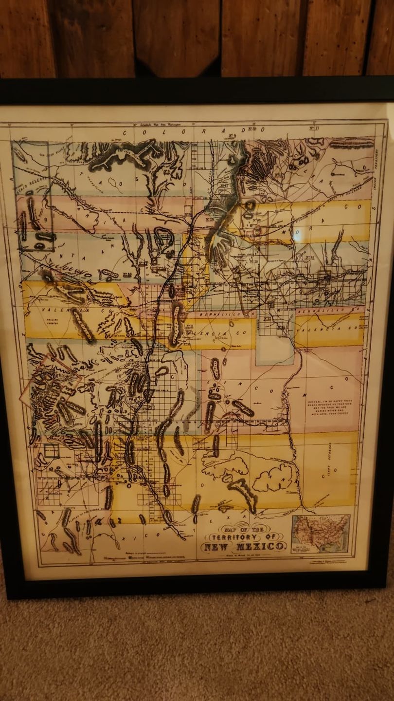 Customer photo review of Old Map of New Mexico Territory, USA, 1873 - Land Grants, Rio Grande, Native Americans, Sante Fe, Rocky Mountains