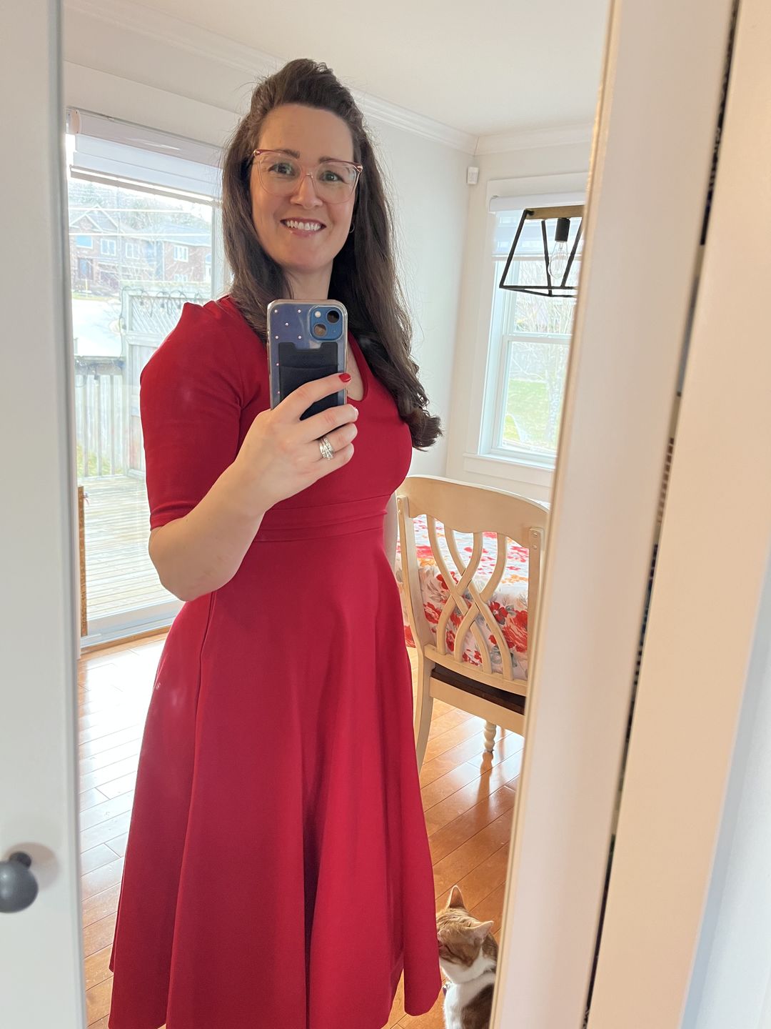 Customer photo review of Brigitte Brianna V-Neck Gala Dress