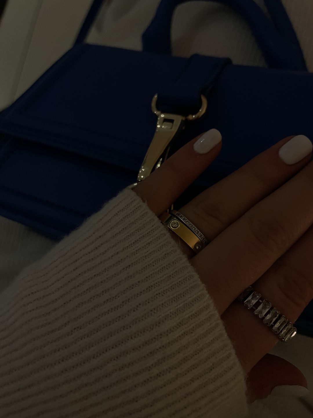 Customer photo review of Icy Baguette Ring | 18K vergoldet