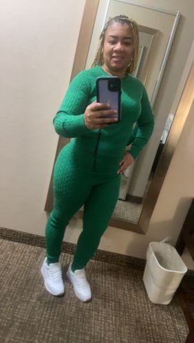 Customer photo review of Can't Deny It Sweater Legging Set (Green)