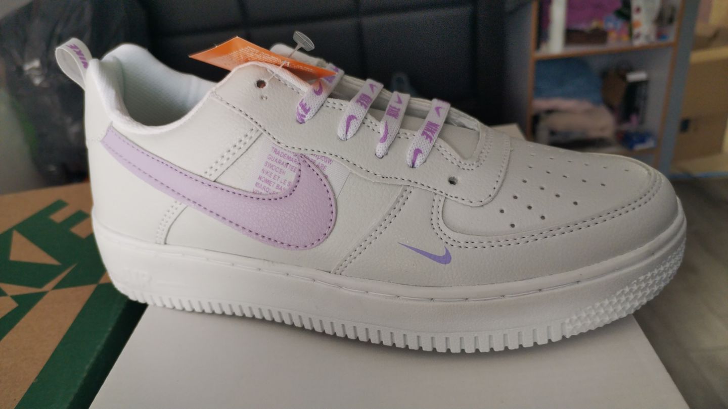 Customer photo review of Paq 6 Pares Tenis 275 Blanco Lila 22/25.5
