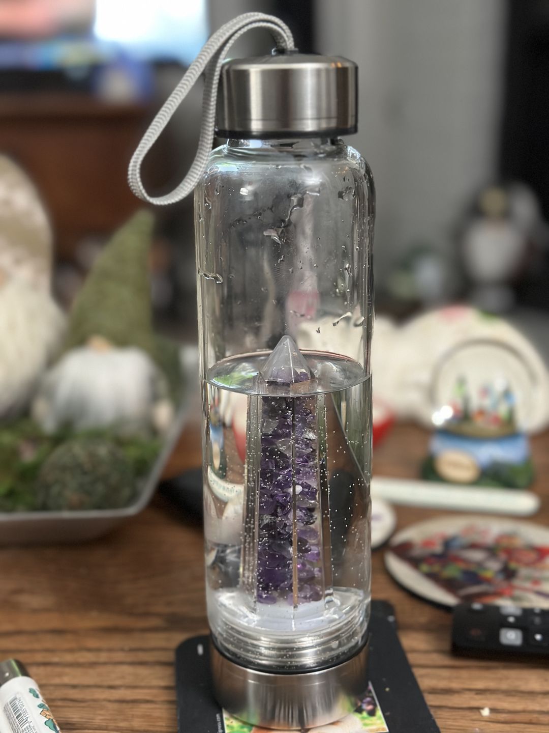 Customer photo review of Crystal Elixir Water Bottle