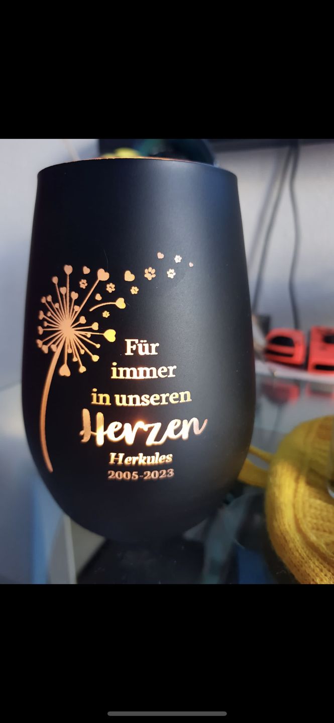 Customer photo review of Für immer im Herzen - Individuelles Trauerlicht