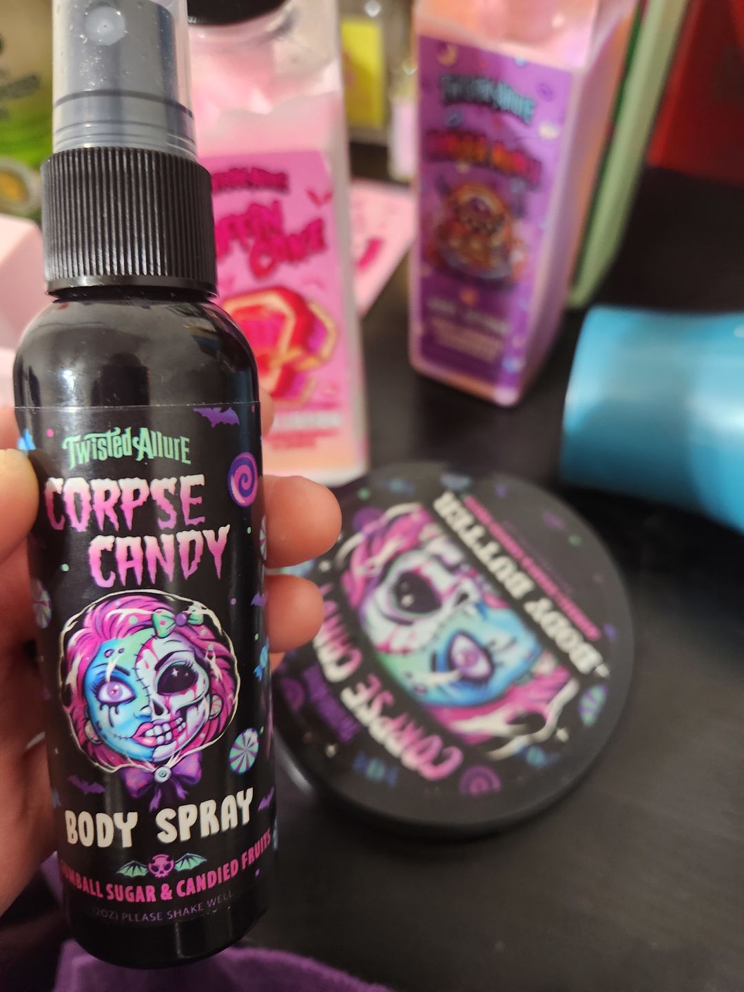 Customer photo review of Corpse Candy Body Spray (Gumball sugar & candy fruits)