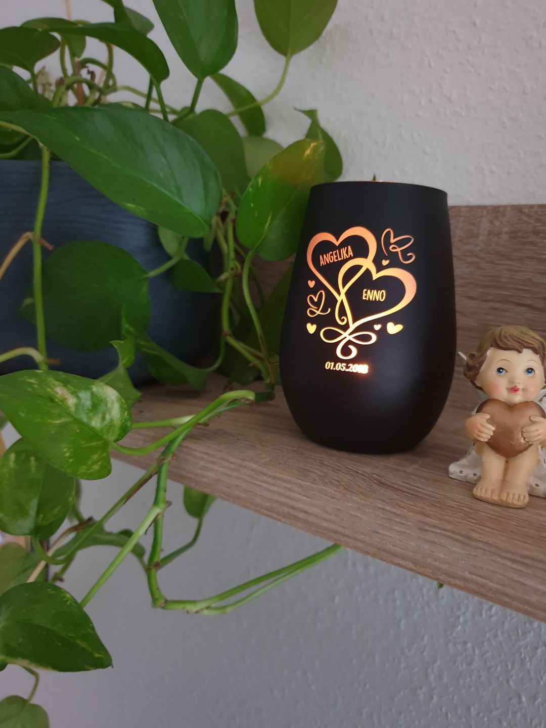 Customer photo review of Unsere Herzen - Paar-Windlicht