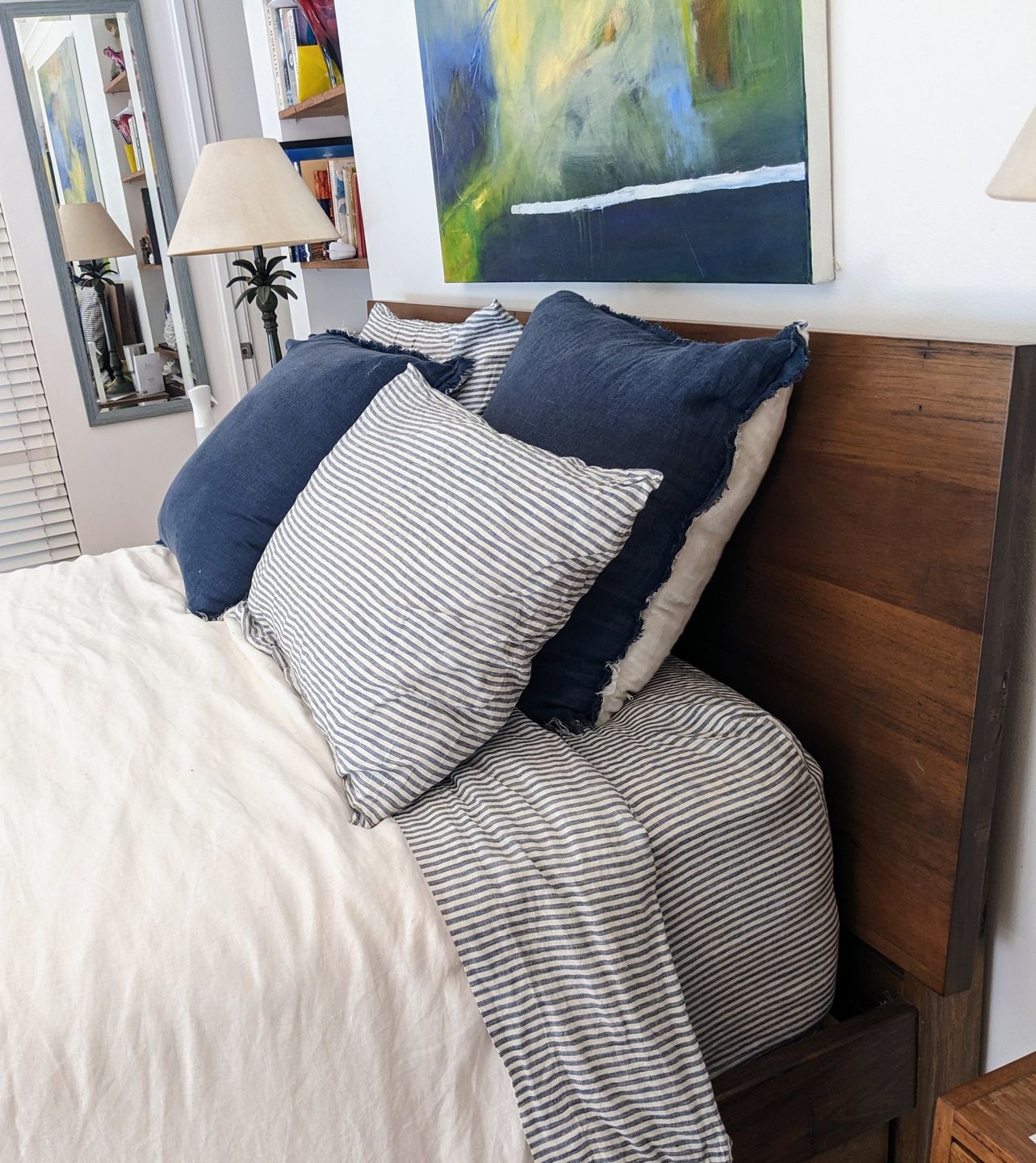 Customer photo review of French Linen Sheet Set