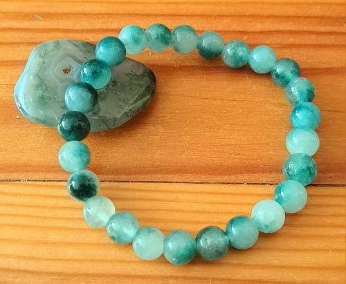 Customer photo review of Bracelet Énergétique en Agate Mousse