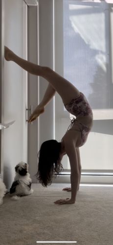 Customer photo review of Enchanted Leggings - Plumeria Petal