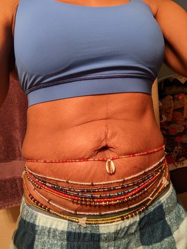 Customer photo review of Sweet Kiss Lux Tie On  Waist Beads