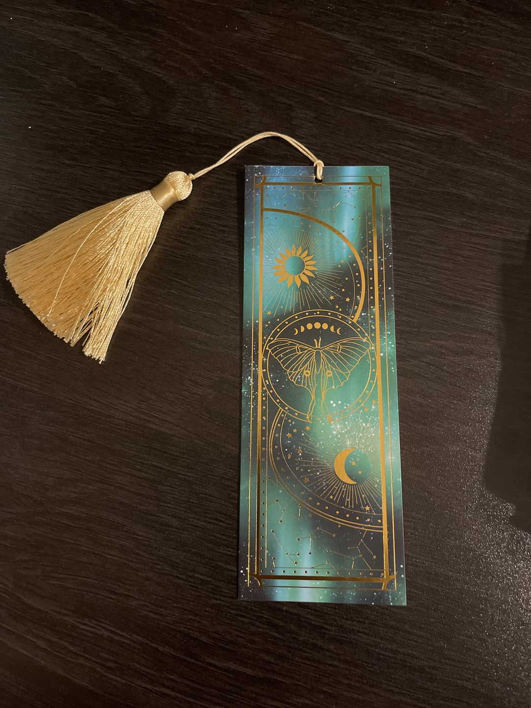 Customer photo review of Luna Moth Bookmark