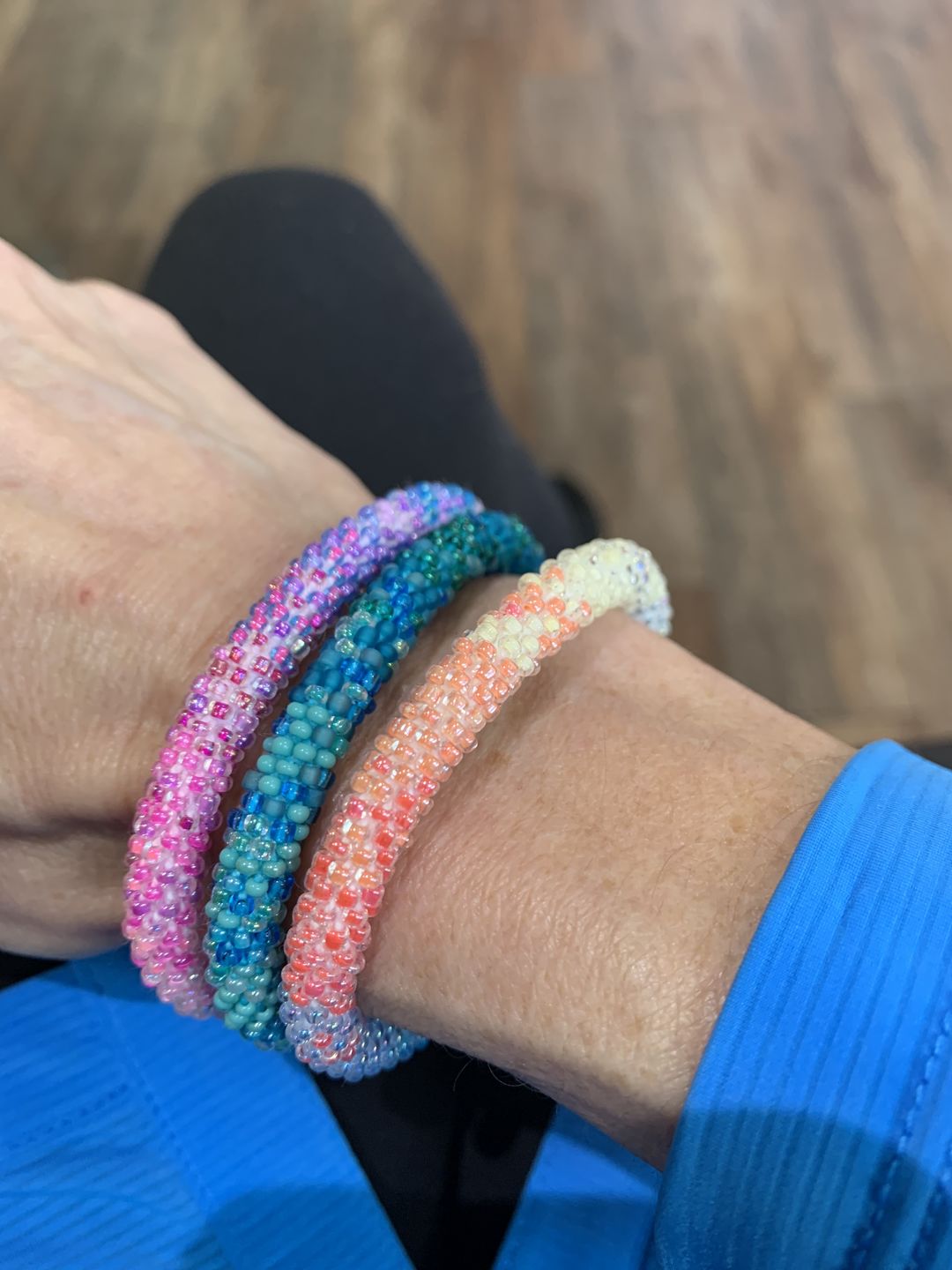 Customer photo review of Vivid Rainbow Confetti Ombré