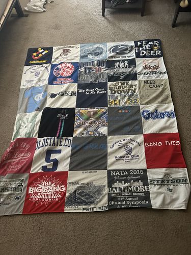T-shirt quilt featuring gators by Kyle from FL