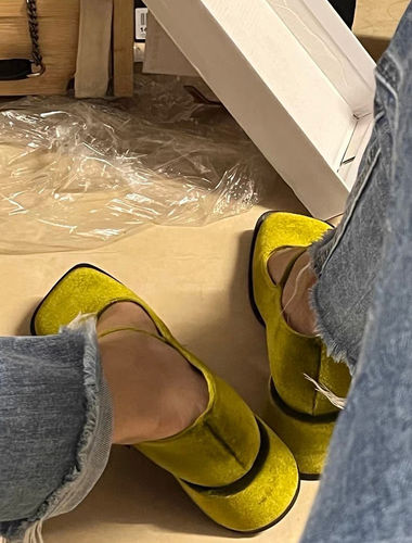 Customer photo review of Velvet Mary Janes