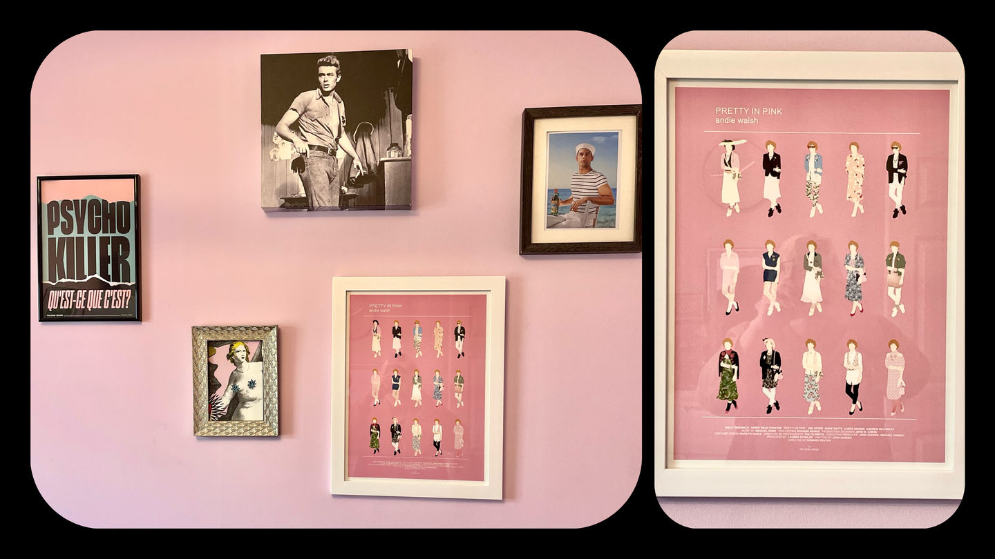Customer photo review of Pretty in Pink fashion poster, Molly Ringwald as Andie and all her looks