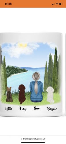 Customer photo review of Girl & Dogs - Life is better with a dog Personalised Mug
