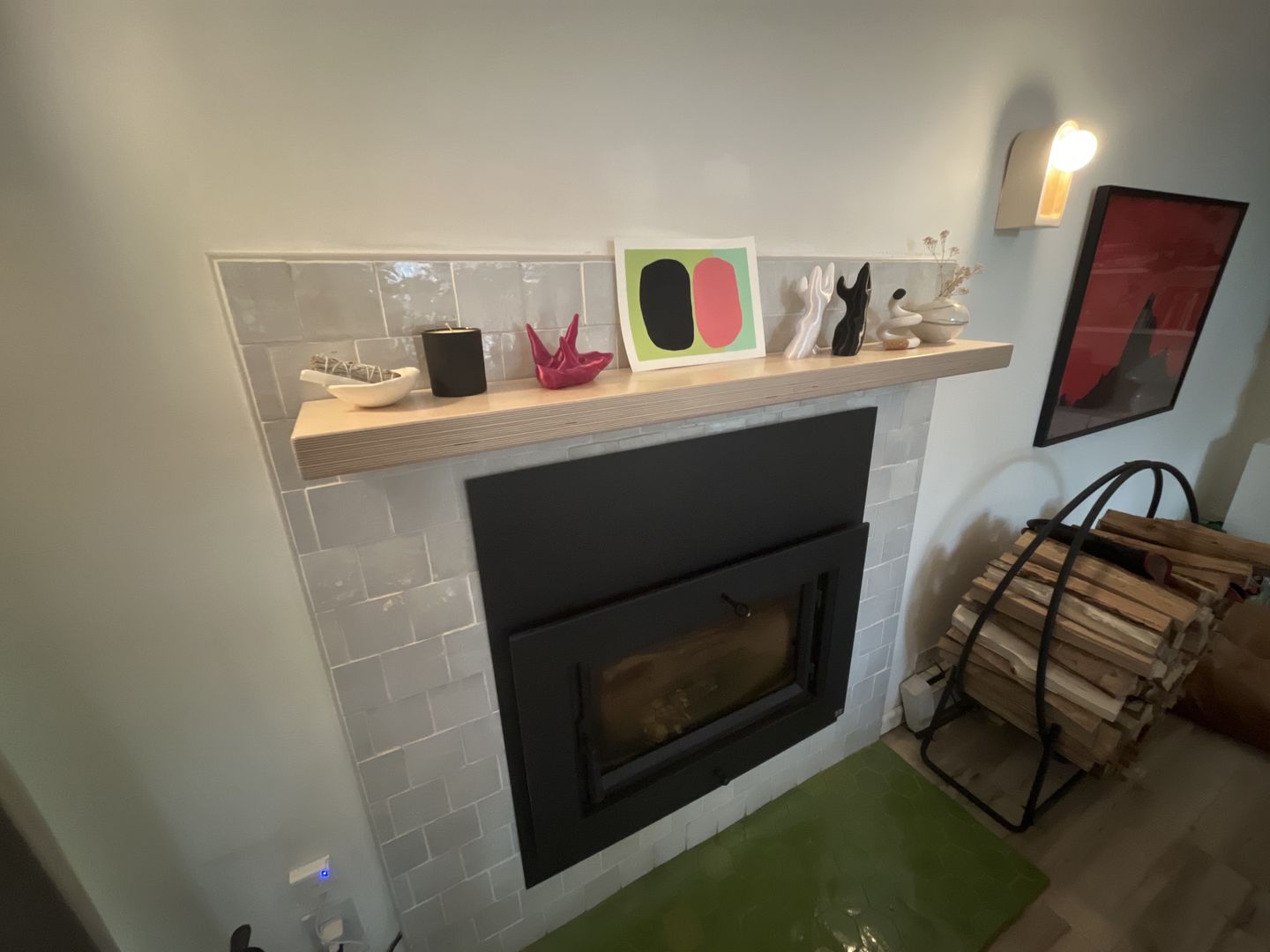 Customer photo review of Birch Plywood Floating Shelf