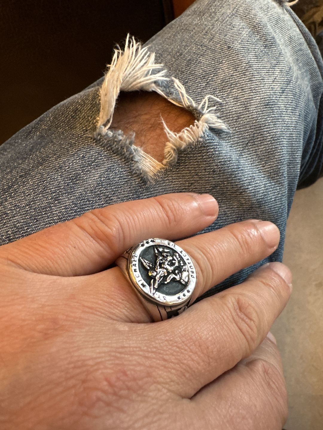Customer photo review of ST. MICHAELS. - SILVER