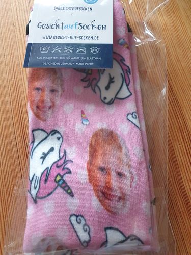 Customer photo review of Gesicht auf Socken - Geschenkverpackung