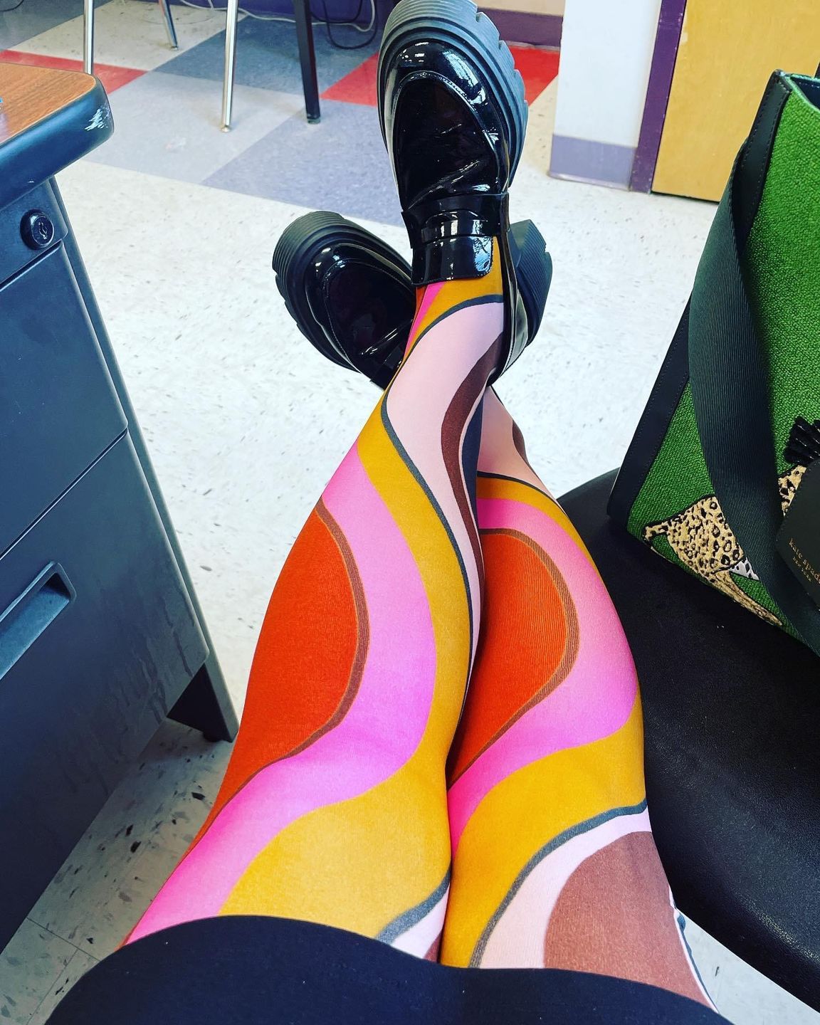 Customer photo review of COCO tights Burgundy Wave