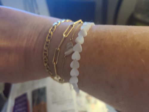Customer photo review of chunky paperclip bracelet
