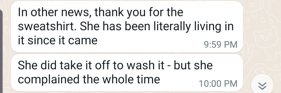 Customer photo review of CoziBee Zipper PETITE Caramel Brown
