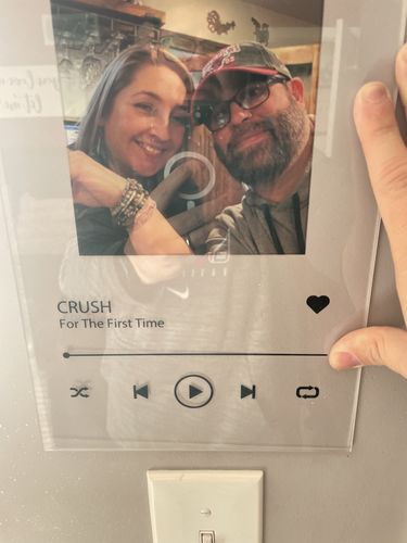 Customer photo review of Custom Song Plaque - The Best Anniversary Gift for Couples