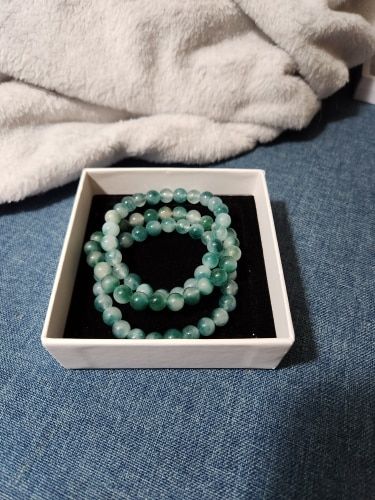 Customer photo review of Bracelet Énergétique en Agate Mousse