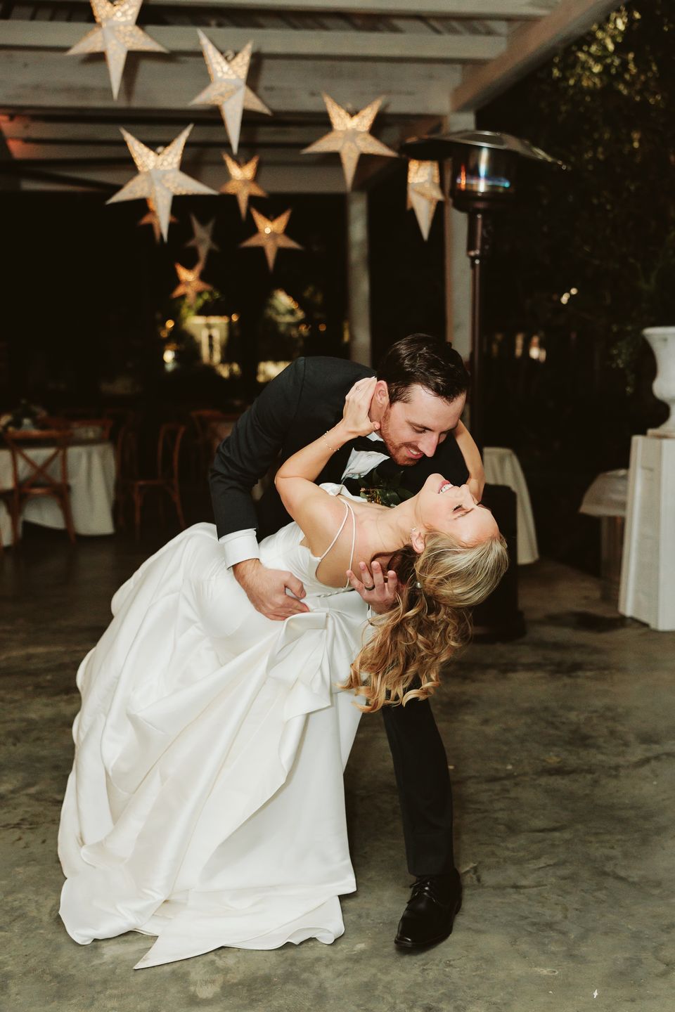 Customer photo review of 24" White Star Moon Cut-Out Paper Star Lantern, Hanging Wedding & Party Decoration