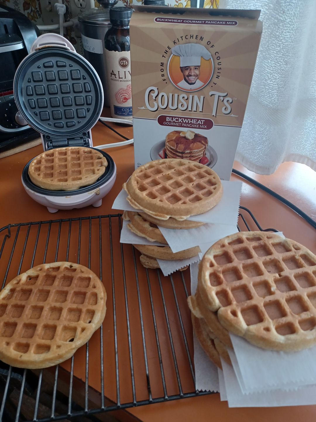 Customer photo review of Cousin T's Buckwheat Gourmet Pancake Mix (2 Pack)