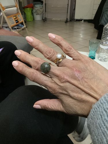 Customer photo review of BAGUE LABRADORITE GM Plaqué Or 24k