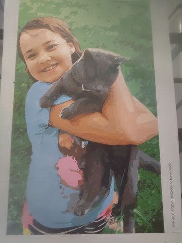 Customer photo review of Custom Paint By Numbers Kit - Upload Your Photo - Brush Set Included