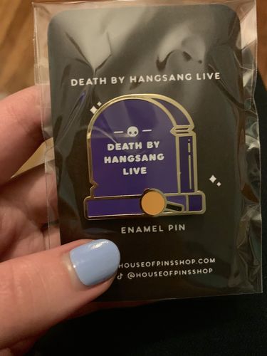 Customer photo review of Death by Hangsang Tombstone Pin