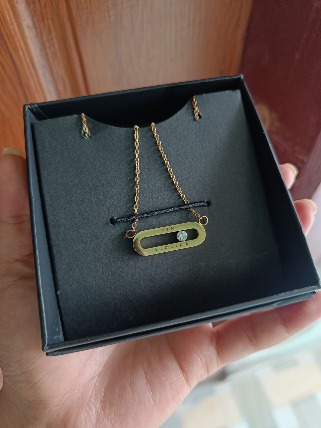 Customer photo review of Personalised Eternal Pendant