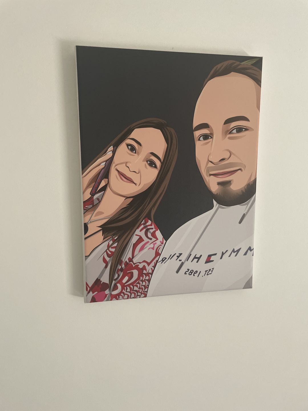 Customer photo review of Portrait Pop-Art & Prénoms ( sur toile )