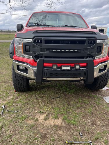 Customer photo review of Armor Grille w/Off-Road Lights - Matte Black for 2018-2020 Ford F150