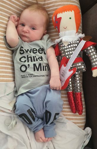 Customer photo review of David Bowie HANDMADE cloth doll