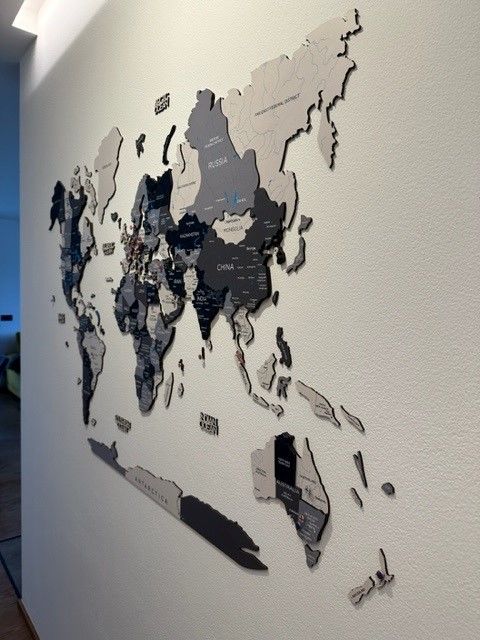 Customer photo review of Mappa del Mondo 3D in Legno Nordik