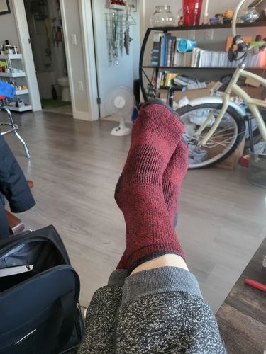 Customer photo review of J.B. Field's Hiking "Power Trekker" Merino/Combed Cotton Boot Sock
