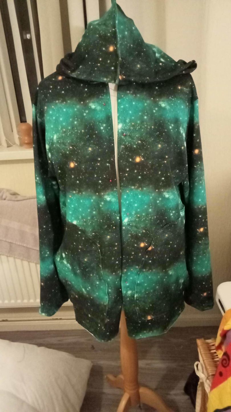 Customer photo review of Green Space Constellation French Terry Fabric