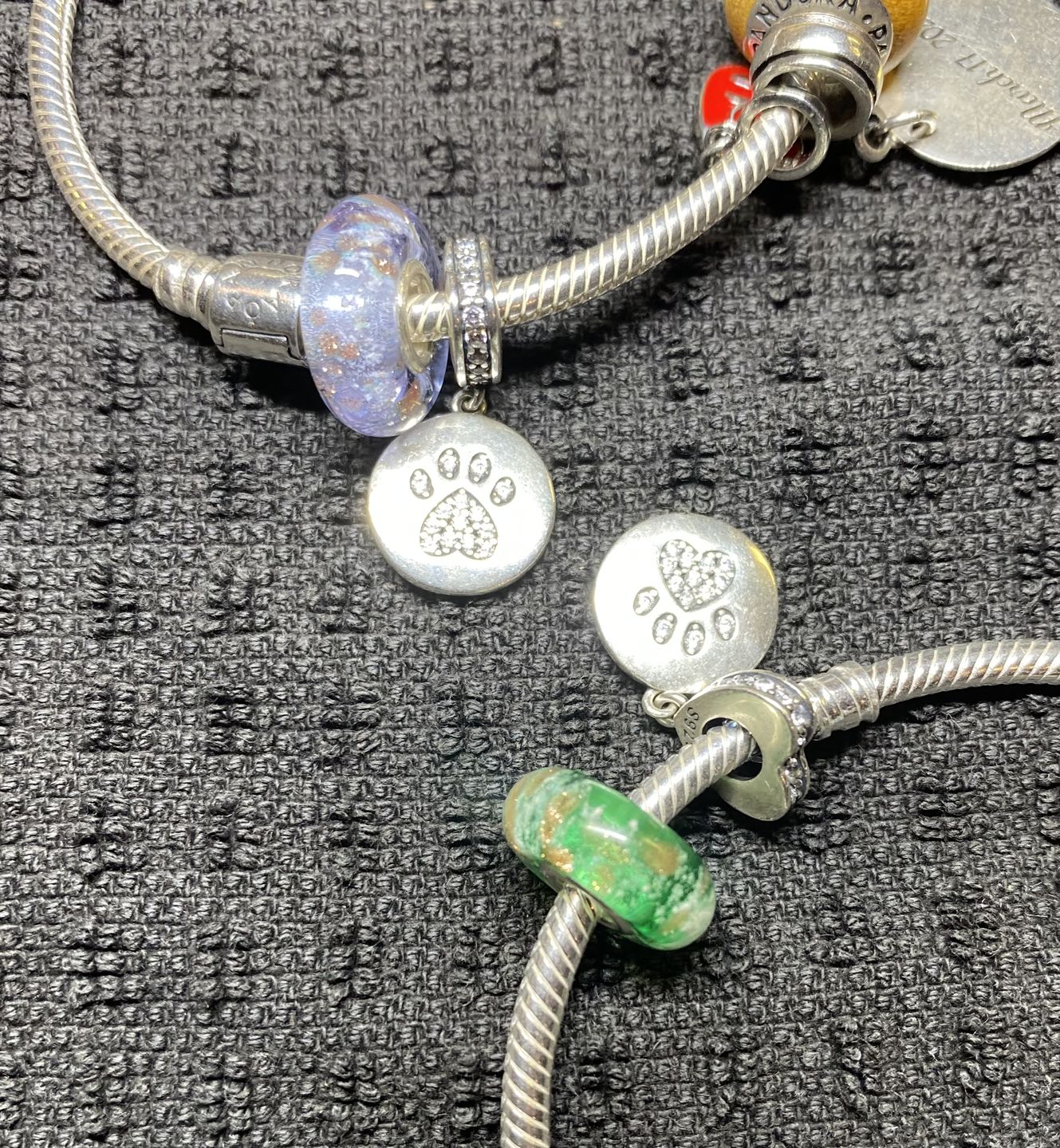 Customer photo review of Glass Cremation Bead - Pandora Compatible