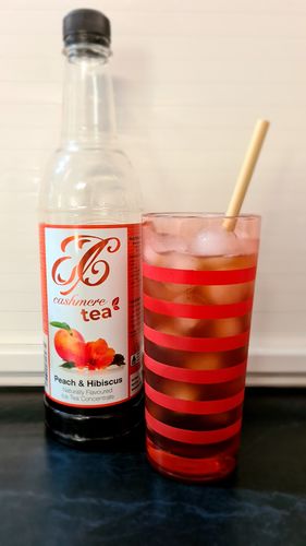 Customer photo review of Peach & Hibiscus Iced Tea Concentrate