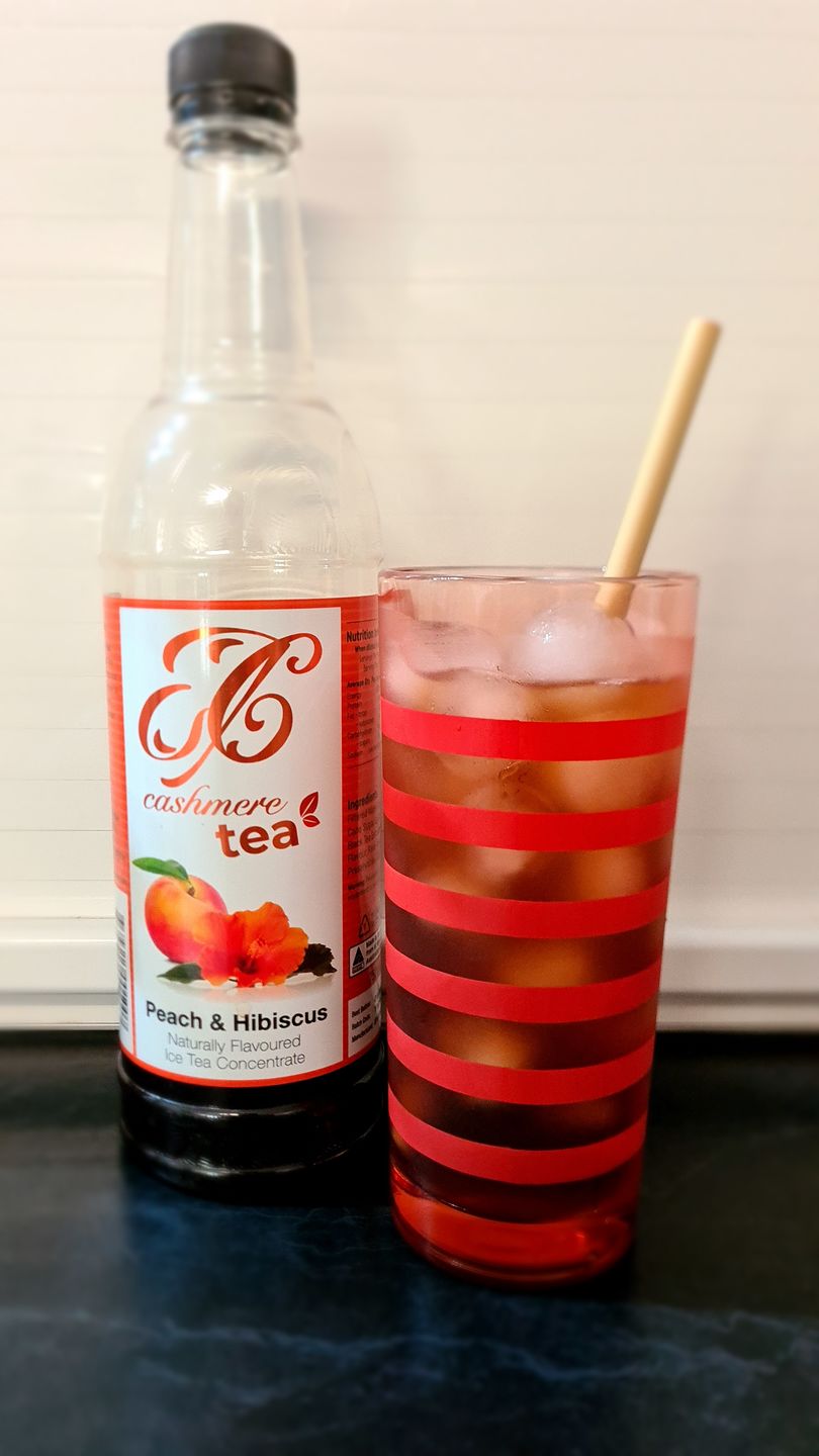 Customer photo review of Peach & Hibiscus Iced Tea Concentrate