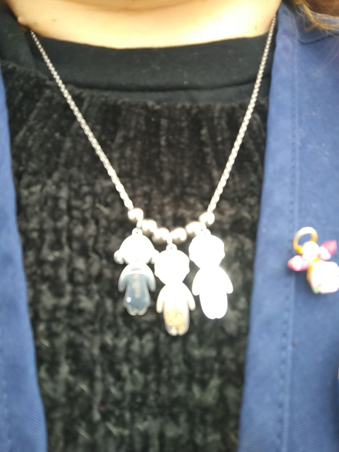Customer photo review of Personalised My Children Necklace