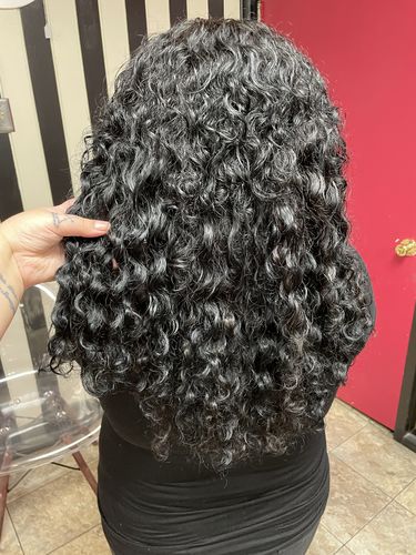 Customer photo review of Curly Natural Black 110G