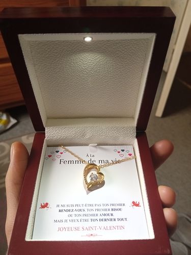 Customer photo review of Collier Amour Éternel - À la femme de ma vie - Joyeuse Saint Valentin (Édition Cupidon)