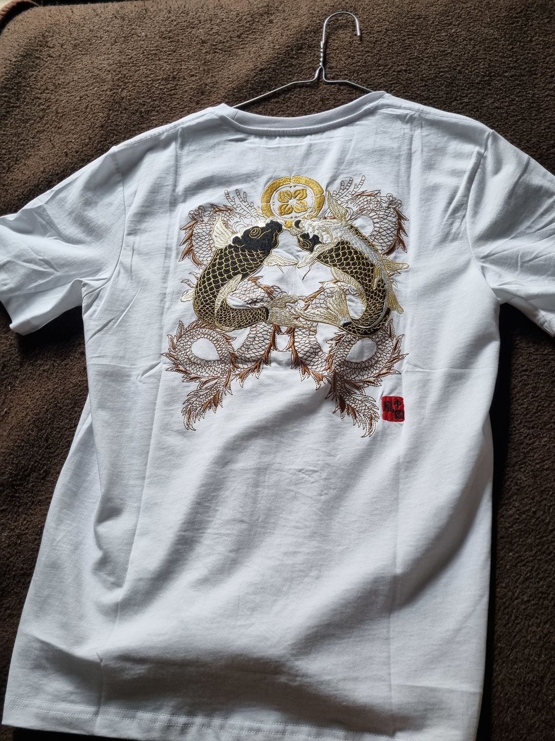 Customer photo review of Double Dragon & Koi Sukajan T-shirt