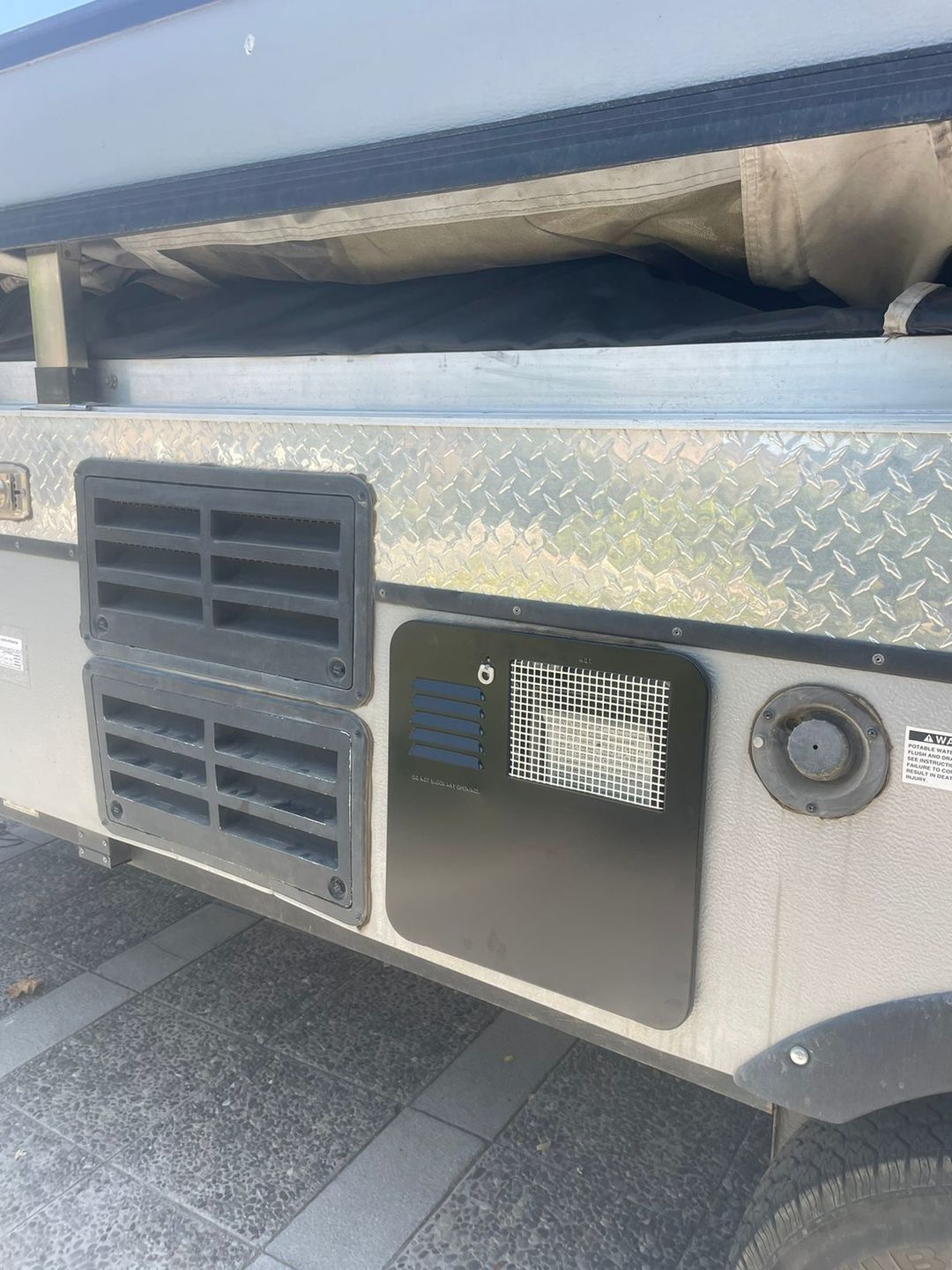 Customer photo review of Black Water Heater Door
