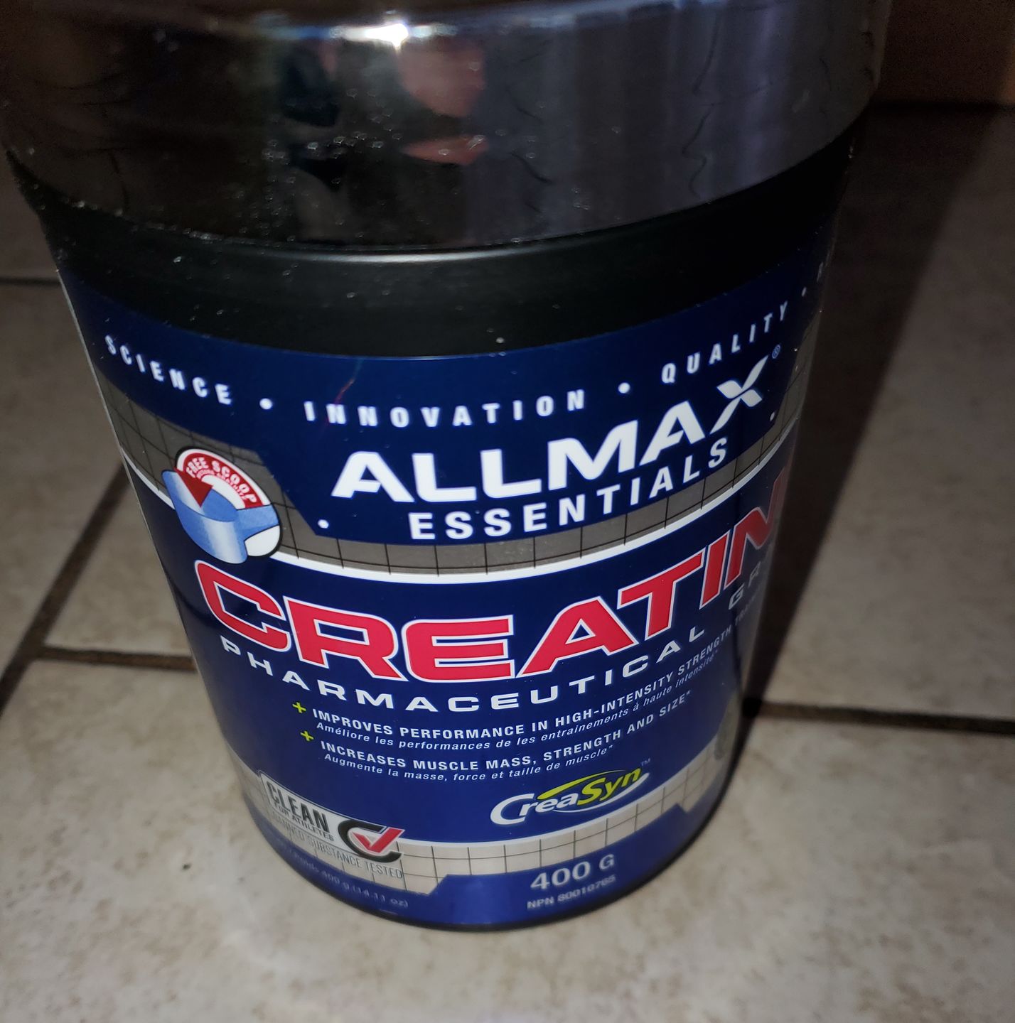 Customer photo review of Allmax - Creatine Monohydrate 400g