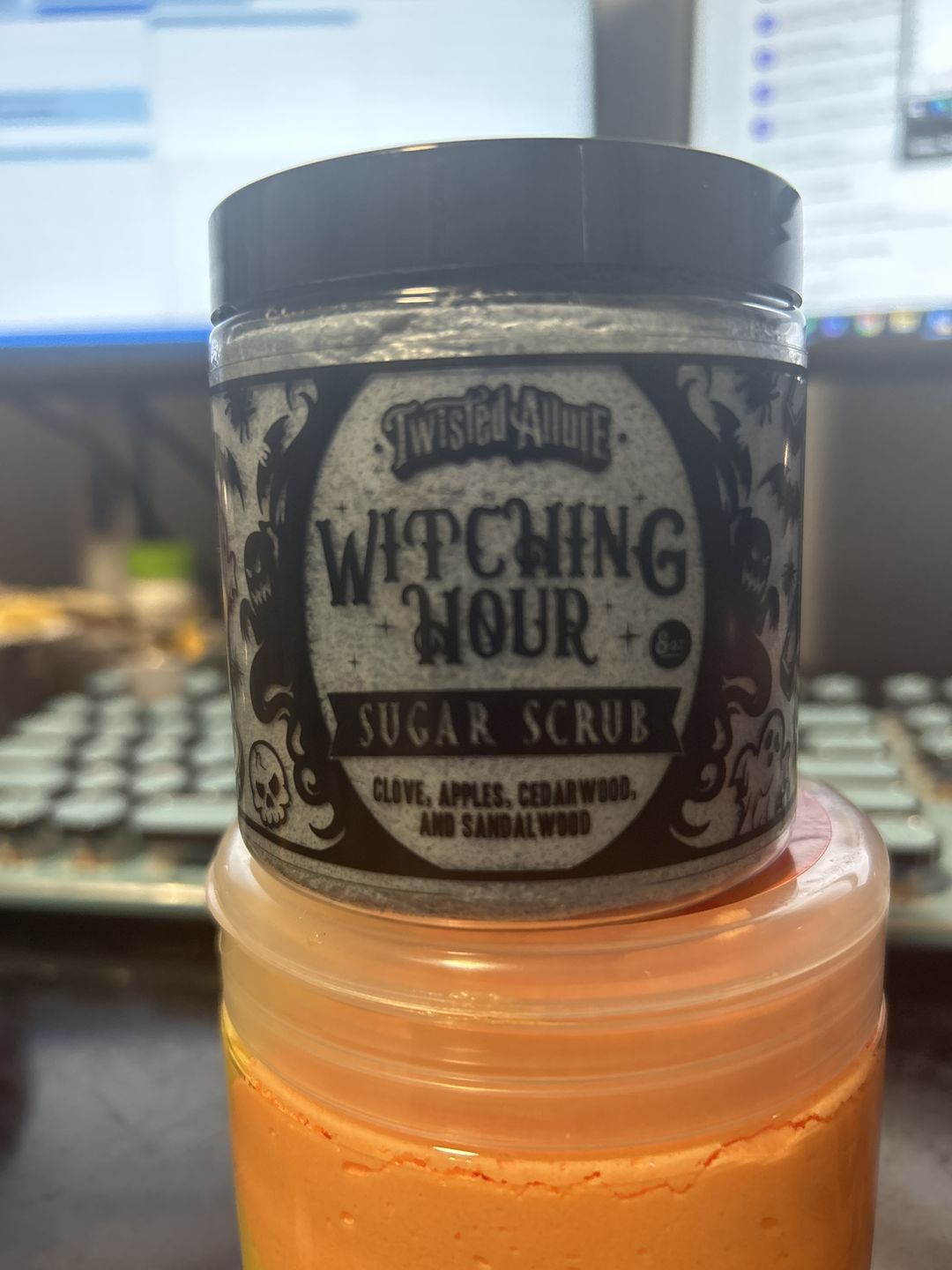 Customer photo review of The Witching Hour  Sugar Scrub (Clove, Sandalwoods & Apples)